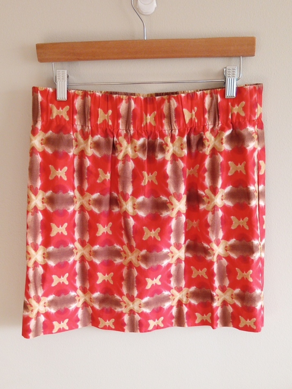 J. Crew Batik Mini Skirt Size 4 Elastic Beach Resort
